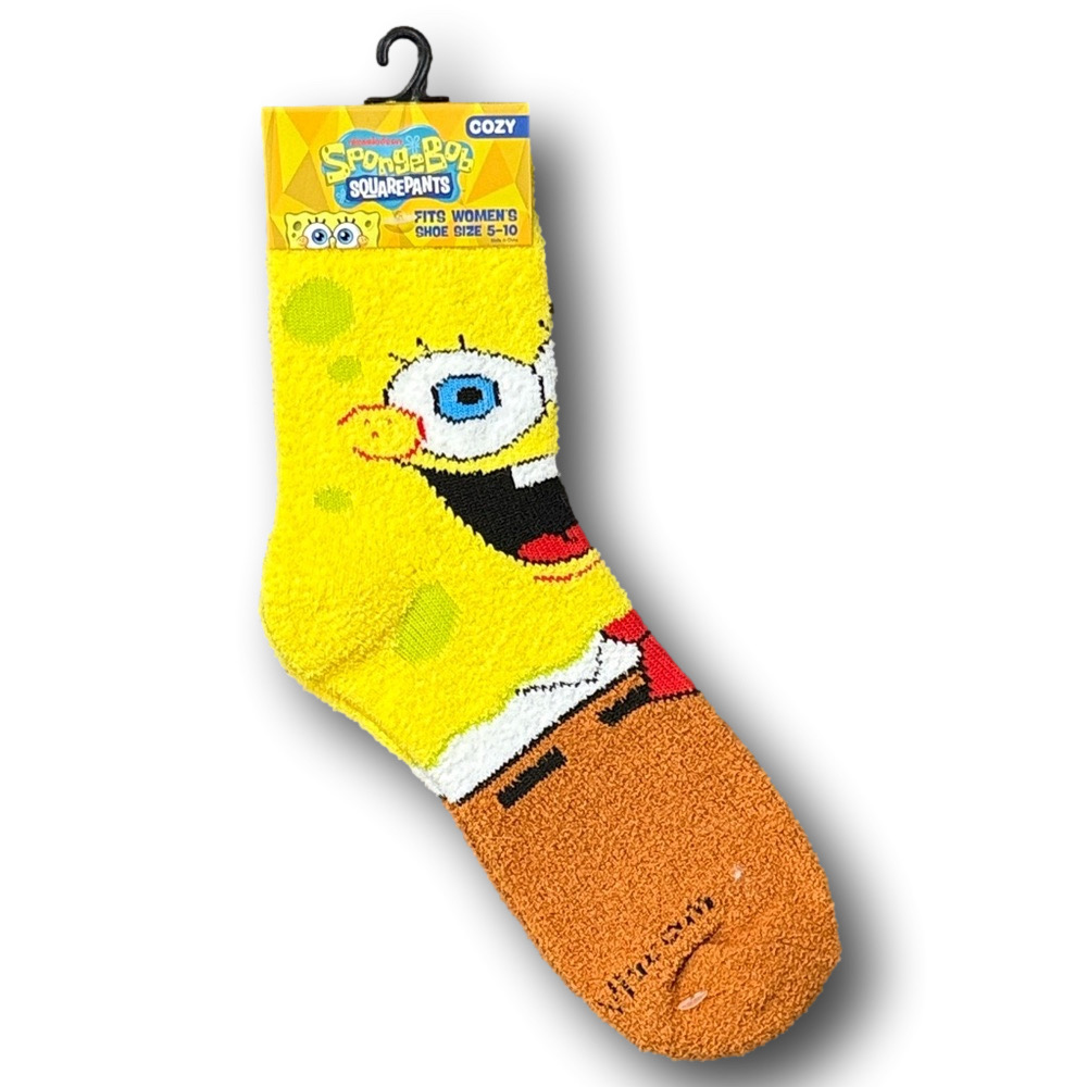 3/$20 Sponge Bob Square Pants Funny Novelty Cozy Socks - NWT